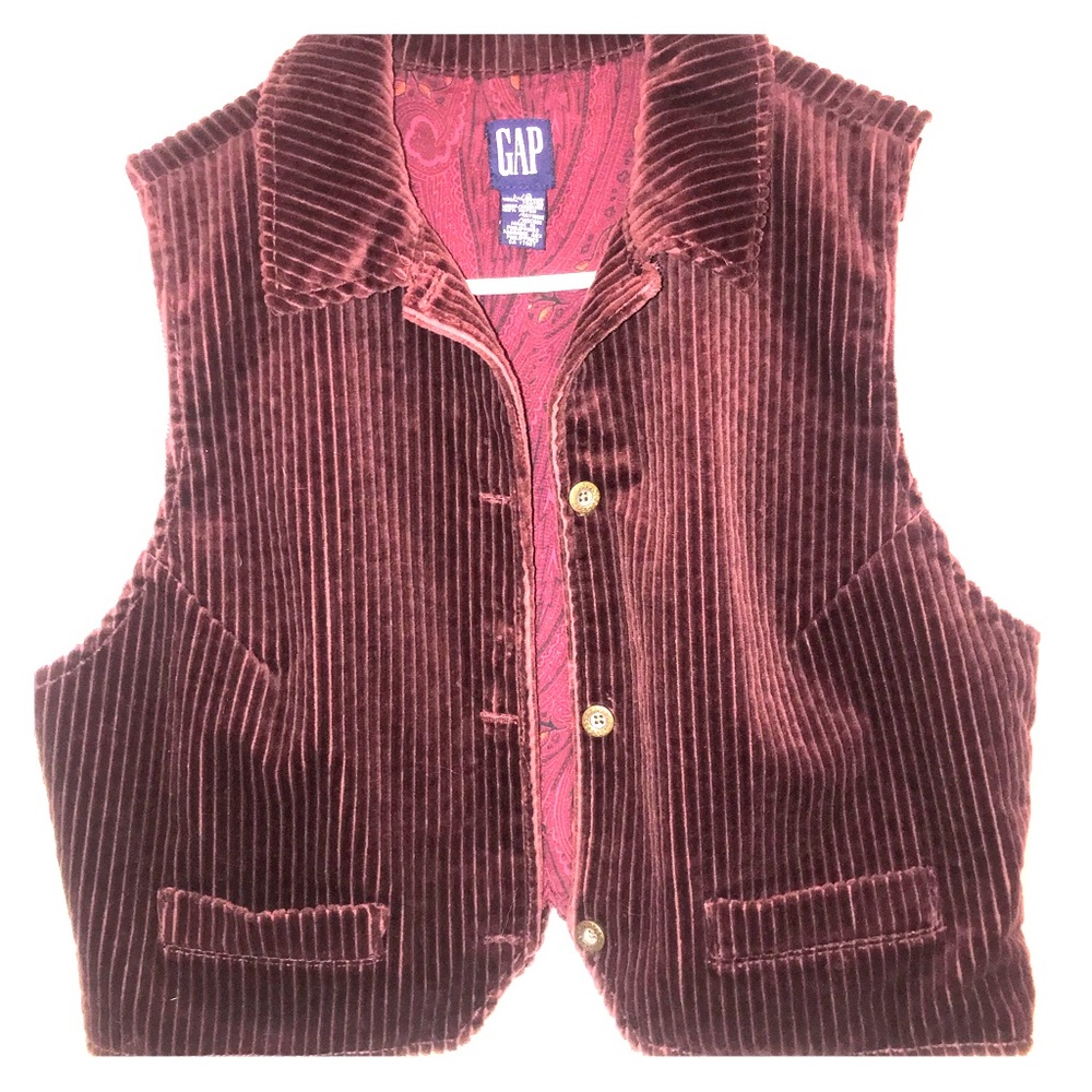Maroon Corduroy Vest